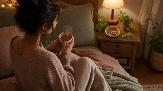 Evening herbal tea ritual for hormone support